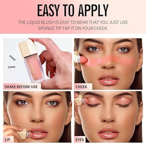 Kimuse Liquid Blush Trio | box set 3 colors {Lucky, Happiness, Love} NWT - Picture 4 of 9